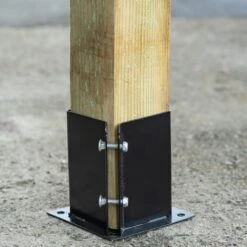 Woodside Bolt Down Fence Post Holder - 100mm X 100mm X 150mm -ALA Garden Shop EX2DMYYLTJ2