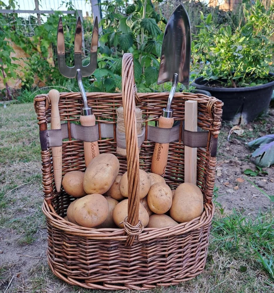 Woodside Willow Tool Basket/Trug With Garden Hand Tools Trowel/Fork/Dibber 4 Woodside Willow Tool Basket/Trug With Garden Hand Tools Trowel/Fork/Dibber - Image 2