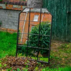 Woodside Ayton XL Decorative Rectangle Outdoor Garden Mirror, W: 70cm X H: 100cm