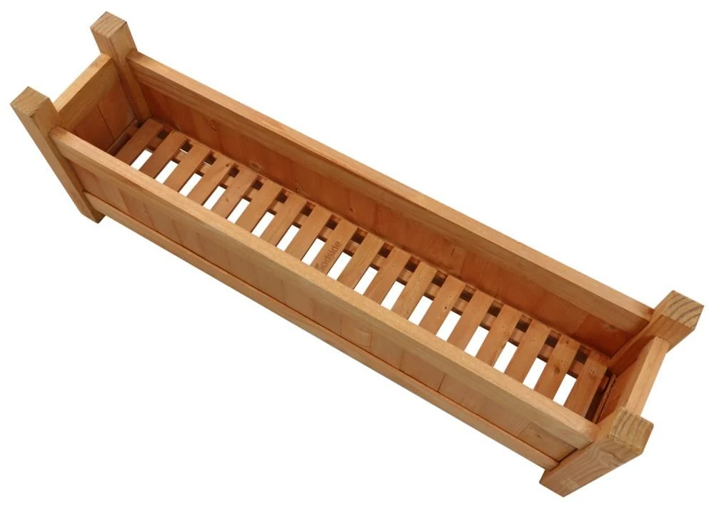 Woodside Aldeby Wooden Garden Trough Planter/Flower Container Box, Pack Of 2 6 Woodside Aldeby Wooden Garden Trough Planter/Flower Container Box, Pack Of 2 - Image 5