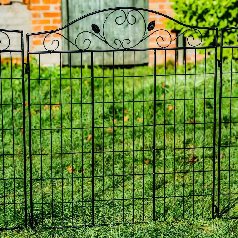 Woodside Brooke Metal Garden Decorative Border Fencing, Outdoor Edging Pack Of 4 4 Woodside Brooke Metal Garden Decorative Border Fencing, Outdoor Edging Pack Of 4 - Image 2