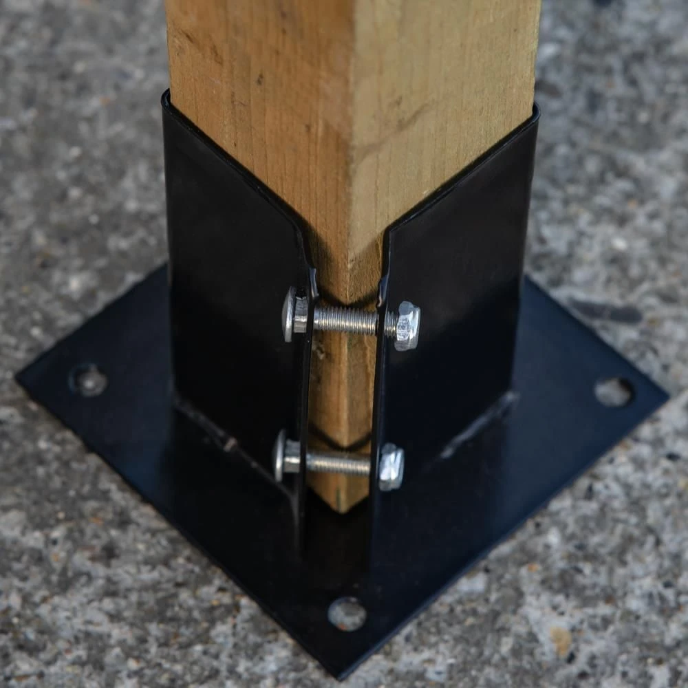 Woodside Bolt Down Fence Post Holder - 75mm X 75mm X 150mm 5 Woodside Bolt Down Fence Post Holder - 75mm X 75mm X 150mm - Image 3