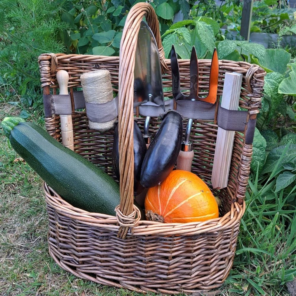 Woodside Willow Tool Basket/Trug With Garden Hand Tools Trowel/Fork/Dibber 6 Woodside Willow Tool Basket/Trug With Garden Hand Tools Trowel/Fork/Dibber - Image 4