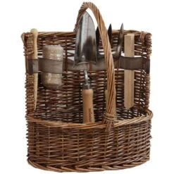 Woodside Willow Tool Basket/Trug With Garden Hand Tools Trowel/Fork/Dibber 15 Woodside Willow Tool Basket/Trug With Garden Hand Tools Trowel/Fork/Dibber -ALA Garden Shop GUEFALUW5VL