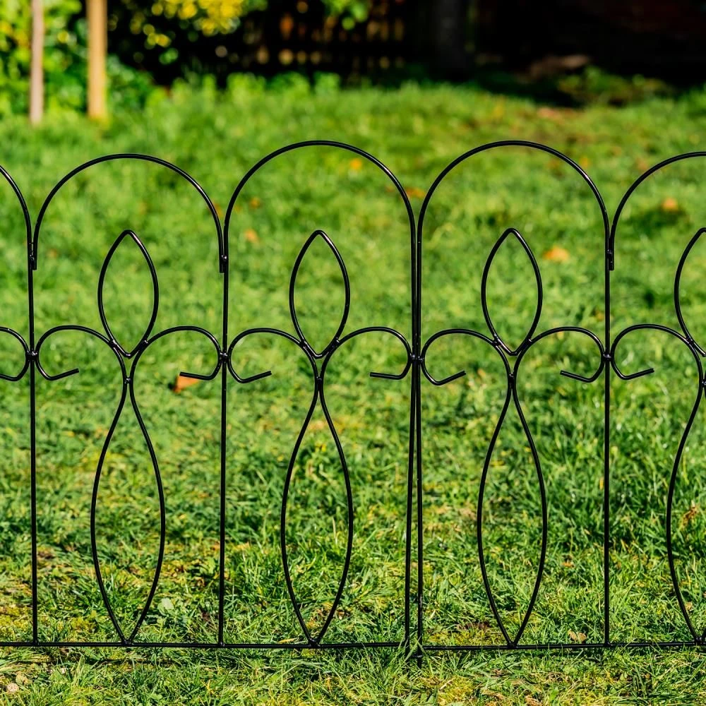 Woodside Felbrigg Metal Garden Border Edging, Outdoor Lawn Fencing, 3m Total Length, Pack Of 5 7 Woodside Felbrigg Metal Garden Border Edging, Outdoor Lawn Fencing, 3m Total Length, Pack Of 5 - Image 5