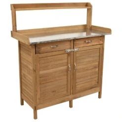 Woodside Fritton Potting/Planting Bench With Cabinet, DIY Workstation Table -ALA Garden Shop HG0AA5OFJWE
