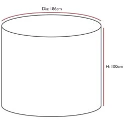 Oxbridge Black Medium Round Waterproof Outdoor Garden Patio Set Furniture Cover -ALA Garden Shop HPCENDNK2W4