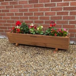 Woodside Sutton Wooden Garden Planter Plant/Flower Trough Container Box -ALA Garden Shop HPFXGL4SHJT