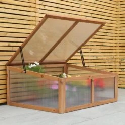 Woodside Outdoor Wooden Plant/Flower/Vegetable Cold Frame Growhouse, Medium 100cm 13 Woodside Outdoor Wooden Plant/Flower/Vegetable Cold Frame Growhouse, Medium 100cm -ALA Garden Shop HPRXYH02XVG