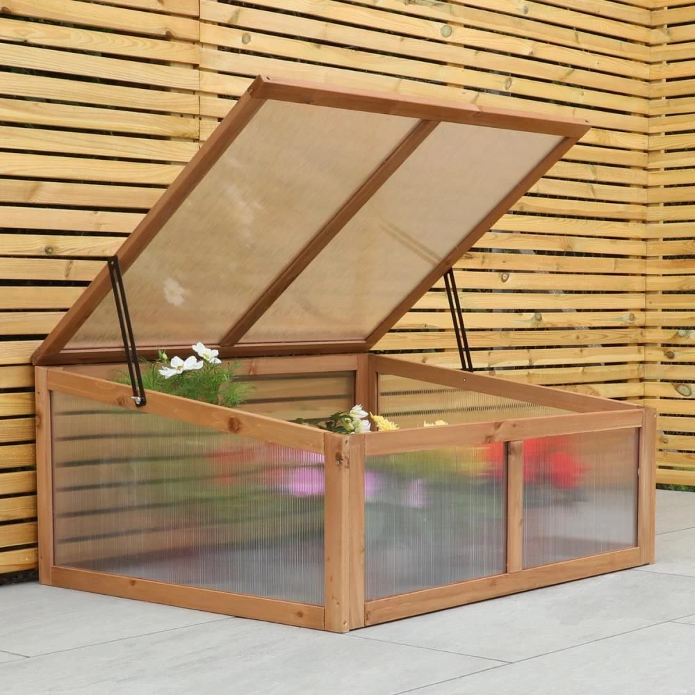 Woodside Outdoor Wooden Plant/Flower/Vegetable Cold Frame Growhouse, Medium 100cm 6 Woodside Outdoor Wooden Plant/Flower/Vegetable Cold Frame Growhouse, Medium 100cm - Image 4