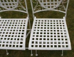 4 X Maribelle Folding Square Outdoor Garden Patio Chair White Floral Furniture 7 4 X Maribelle Folding Square Outdoor Garden Patio Chair White Floral Furniture -ALA Garden Shop HQGXTIKEYGI