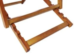 Woodside Traditional Folding Beach/Garden Wooden Deck Chair Seaside Lounger, Red/White -ALA Garden Shop HTAGXMFY33O