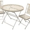 Woodside Ostend Folding Metal Outdoor Garden Patio Dining Table And 2 Chairs Set -ALA Garden Shop HTKPNAORJOV