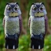 2 X Woodside Large Realistic Bird/Pigeon/Crow Owl Decoy With Rotating Head -ALA Garden Shop HTOCBFXP2D0