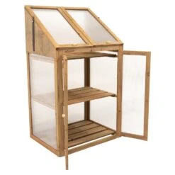 Woodside Transparent Wooden Cold Frame Growhouse/Polycarbonate Greenhouse -ALA Garden Shop IJ2T4ITN11Y