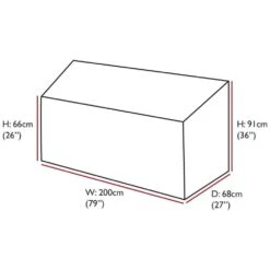 Oxbridge Black 4 Seater 1.8m 6ft Waterproof Outdoor Garden Bench Furniture Cover -ALA Garden Shop ITUMX5YDPG1