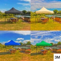 New Products 5 Woodside 3x3m Fully Waterproof, Heavy Duty Pop Up Gazebo + Carry Bag & Sand Bags