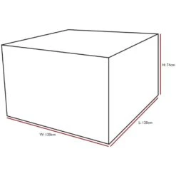 Woodside Heavy Duty Waterproof Garden Rattan Cube Set Cover GREY 120x120x74cm -ALA Garden Shop JEJRJGG2XPY
