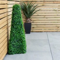Woodside Topiary Obelisk Leaf Effect, Green 2ft Indoor Outdoor Decor (pack Of 2) -ALA Garden Shop JUDD3K4WSRN