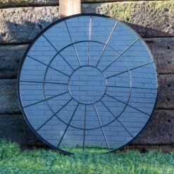 Woodside Bainton XL Decorative Round Outdoor Garden Mirror, Diameter: 100cm -ALA Garden Shop K1J4V1JYG23