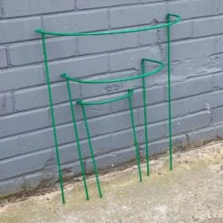 Woodside Steel Garden Plant Support Stakes, Half Round Flower Guard Cage (10 Pack) -ALA Garden Shop M5DJIOJNASE
