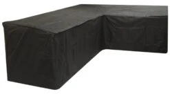 Woodside Black L Shape Outdoor Dining Waterproof Patio Set Cover Rattan -ALA Garden Shop N2J2DA3W55A