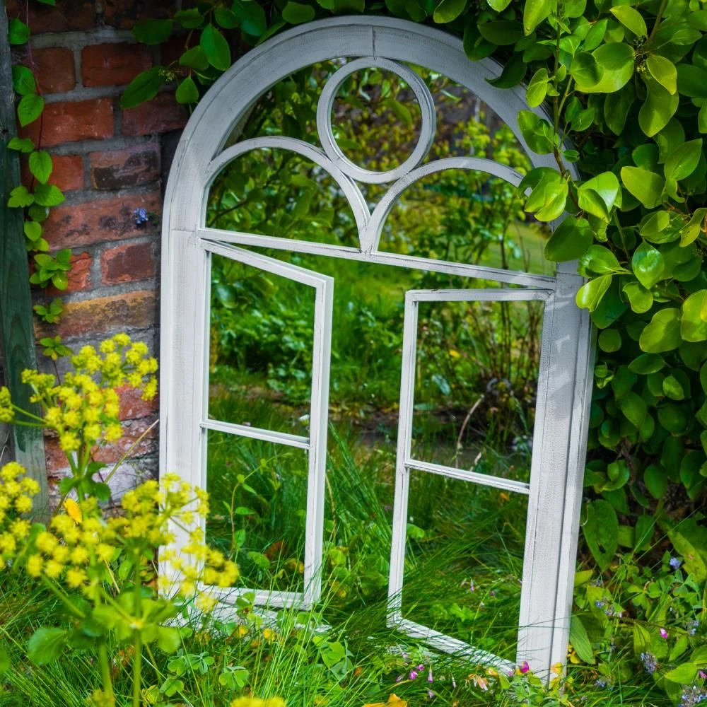 Woodside Acton Large Decorative Arched Outdoor Garden Mirror, 66.5cm X 97.5cm 5 Woodside Acton Large Decorative Arched Outdoor Garden Mirror, 66.5cm X 97.5cm - Image 3