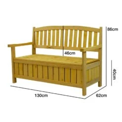 Woodside Hunsett 2 Seater Garden Patio Bench, Outdoor Wooden Loveseat With Storage 19 Woodside Hunsett 2 Seater Garden Patio Bench, Outdoor Wooden Loveseat With Storage -ALA Garden Shop O1J4VLDY30F
