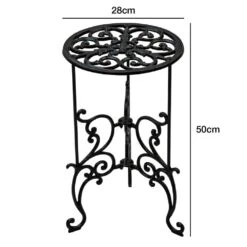 Woodside Heavy Duty Cast Iron Indoor/Outdoor Home/Garden Plant Pot Display Stand -ALA Garden Shop OCYS1L0XKPP