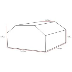 Woodside 6 Seater Square Picnic Table Waterproof Cover GREEN -ALA Garden Shop OMBWTWMURSY