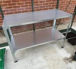 Woodside 2 Tier Galvanised Steel Greenhouse Potting/Work Bench, Planting Shelves 15 Woodside 2 Tier Galvanised Steel Greenhouse Potting/Work Bench, Planting Shelves -ALA Garden Shop OTVSUSNYFFS