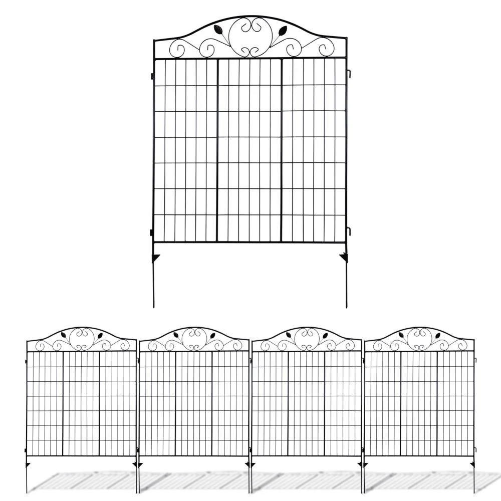 Woodside Brooke Metal Garden Decorative Border Fencing, Outdoor Edging Pack Of 4 7 Woodside Brooke Metal Garden Decorative Border Fencing, Outdoor Edging Pack Of 4 - Image 5