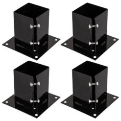 Woodside Bolt Down Fence Post Holder - 100mm X 100mm X 150mm -ALA Garden Shop PGW2V1ZCSZM