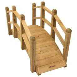 Woodside Wooden Decorative Garden Bridge Ornament For Ponds/Streams/Borders, 1.2m -ALA Garden Shop PLTF0OTO2BL