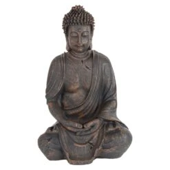 Woodside 37cm Tall Indoor/Outdoor Meditating Buddha Statue Decoration Statuary Décor Ornament -ALA Garden Shop POEAIUEIGSU