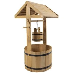 Woodside Wooden Ornamental Garden Plant/Flower Wishing Well Planter -ALA Garden Shop PSG2VDYKG3I