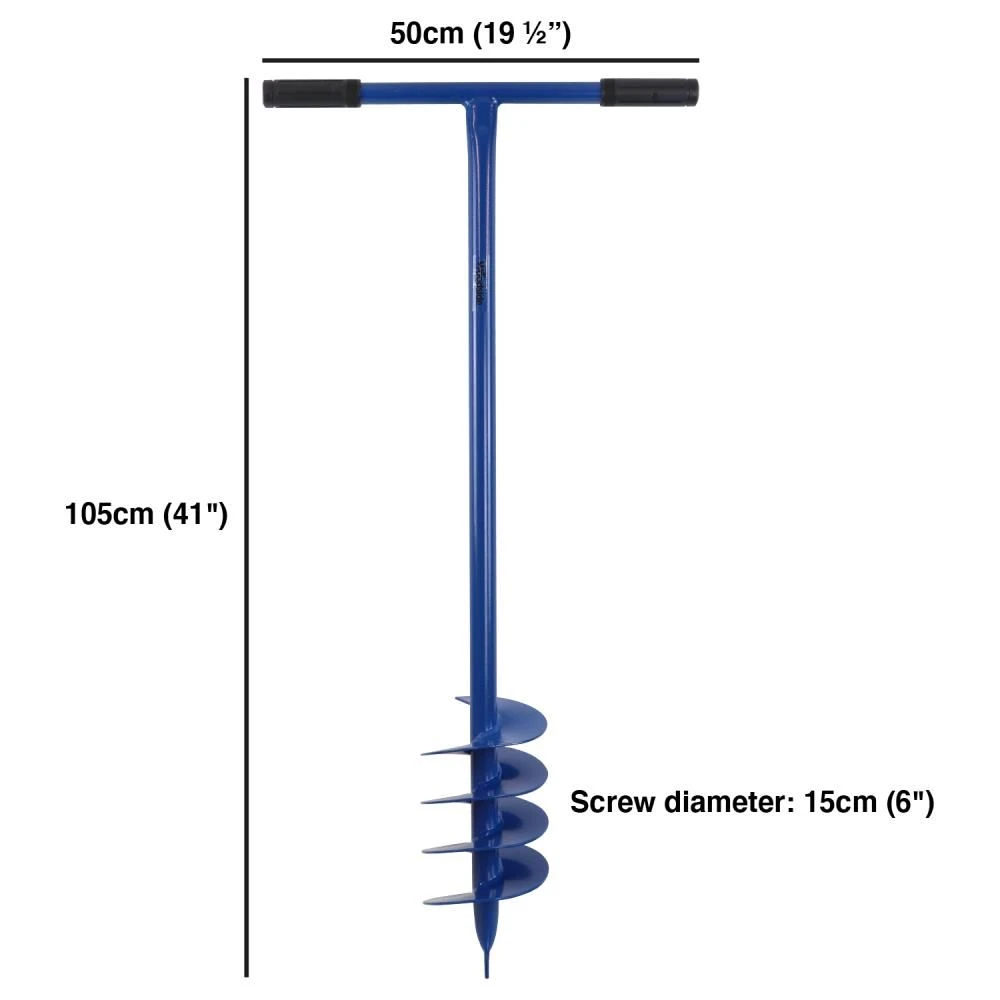 Woodside Manual Garden Earth Auger 150mm Fence Post Hole Digger Hand Drill 5 Woodside Manual Garden Earth Auger 150mm Fence Post Hole Digger Hand Drill - Image 3