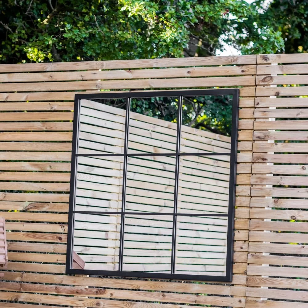 Woodside Radcot XL Decorative Square Outdoor Garden Mirror, W: 90cm X H: 90cm 4 Woodside Radcot XL Decorative Square Outdoor Garden Mirror, W: 90cm X H: 90cm - Image 2