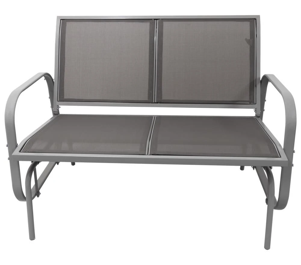 Woodside Stalham Grey 2 Seater Garden Glider Bench, Outdoor Rocking Swing Seat 4 Woodside Stalham Grey 2 Seater Garden Glider Bench, Outdoor Rocking Swing Seat - Image 2