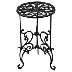 Woodside Heavy Duty Cast Iron Indoor/Outdoor Home/Garden Plant Pot Display Stand -ALA Garden Shop QWECEIFES55