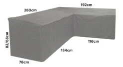 Woodside Green L Shape Outdoor Dining Waterproof Patio Set Cover Rattan -ALA Garden Shop R0TK10121TD