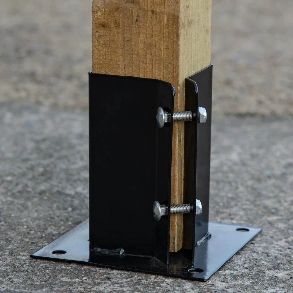 Woodside Bolt Down Fence Post Holder - 75mm X 75mm X 150mm 4 Woodside Bolt Down Fence Post Holder - 75mm X 75mm X 150mm - Image 2