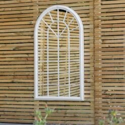 Woodside Redwick XXL Decorative Arched Outdoor Garden Mirror, H: 131cm X W: 75cm -ALA Garden Shop R50PPBVPE2H