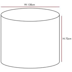 Woodside 4-6 Seater Round Table Cover BLACK -ALA Garden Shop SM1RJZ4AXDO