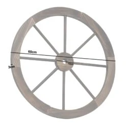 Woodside Decorative Rustic/Vintage Garden Wooden Wagon Wheel Ornament -ALA Garden Shop SR3SFVTGH1E