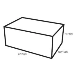 Woodside Heavy Duty Waterproof Garden Rattan Cube Set Cover BLACK 115x175x74cm -ALA Garden Shop SR4OFRAMOQS