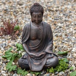 Woodside 37cm Tall Indoor/Outdoor Meditating Buddha Statue Decoration Statuary Décor Ornament -ALA Garden Shop TVB2ZXOOCJC