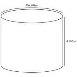 Oxbridge Sand Medium Round Waterproof Outdoor Garden Patio Set Furniture Cover -ALA Garden Shop UHAILK0LYJ1