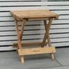 Woodside Ashill Folding Coffee Side Snack Table Wooden Garden Patio Furniture