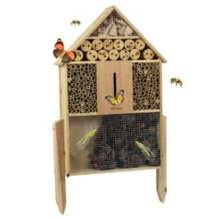 Woodside Standing Wooden Insect Hotel With Ground Stakes, Outdoor Bug/Bee House -ALA Garden Shop UKROMID1UW5